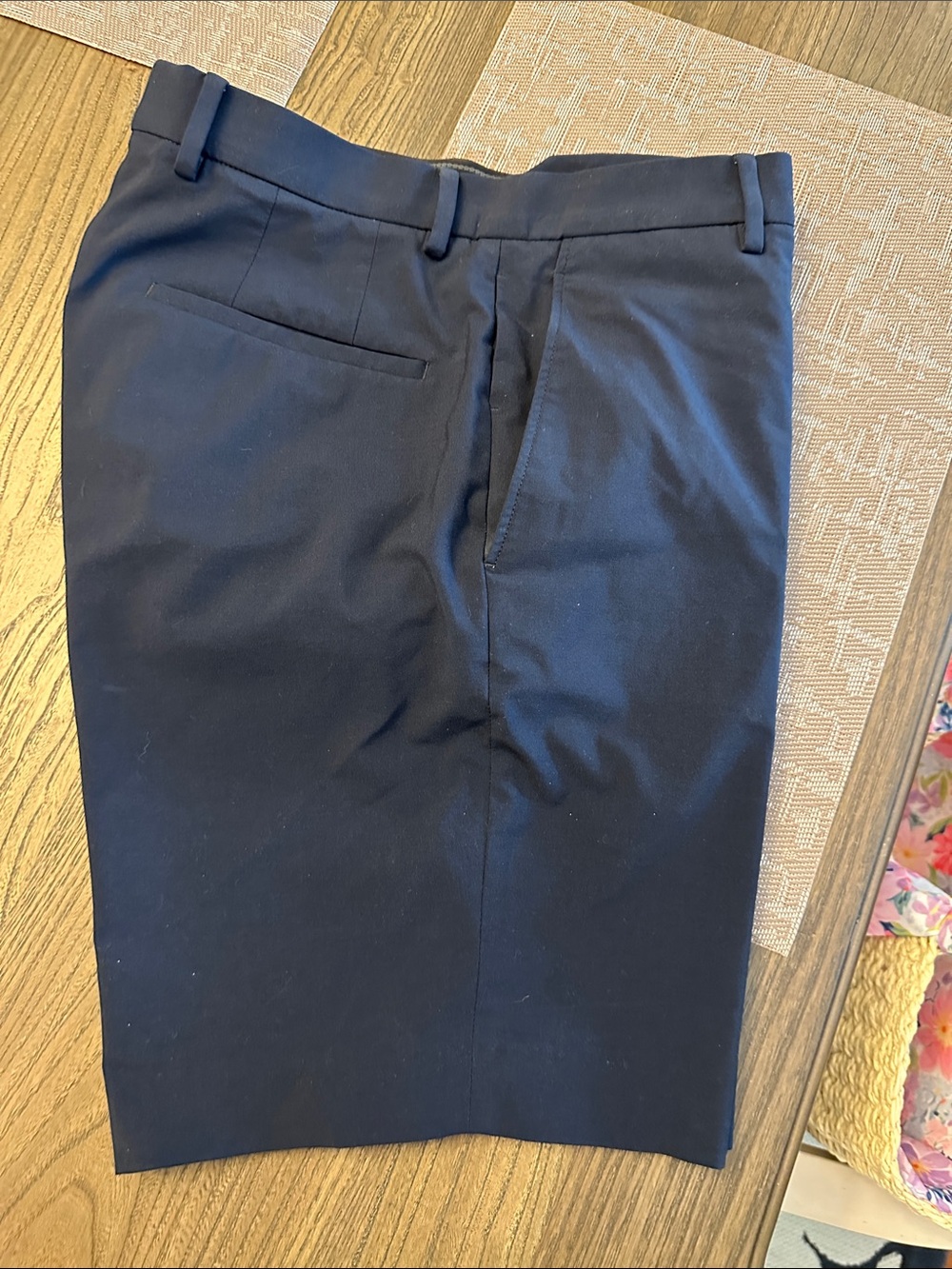 Loro Piana Men's Dark Navy Flat-Front Shorts